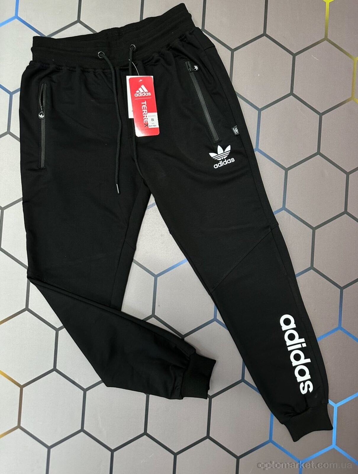 Купить Спортивні штаны чоловічі ad-49291 A.idas чорний, фото 3