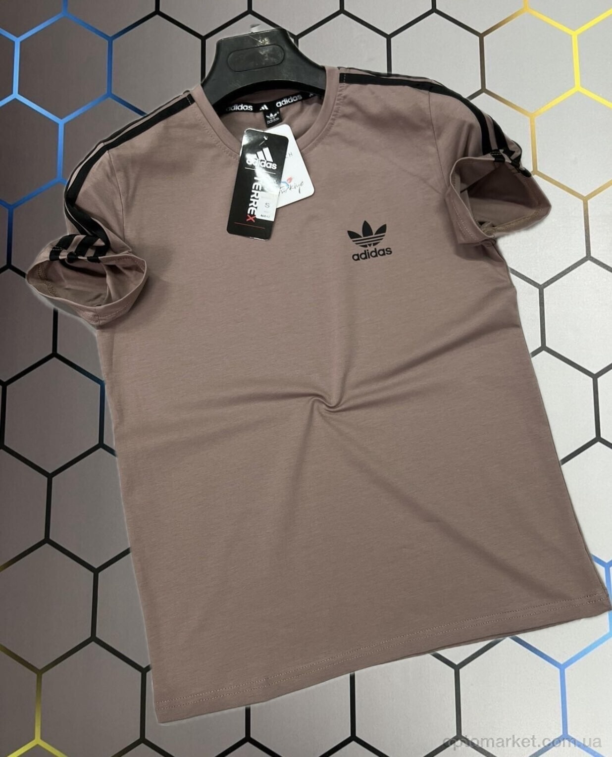 Купить Футболка чоловічі Ad-k-4 A.idas коричневий, фото 3