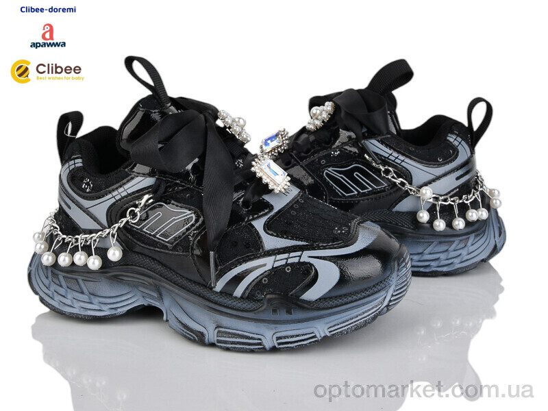 Купить Кросівки дитячі AD866530-1 black Apawwa чорний, фото 1