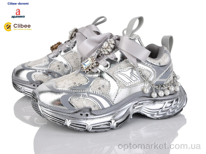 Купить Кросівки дитячі AD866530-1 silver Apawwa срібний, фото 1