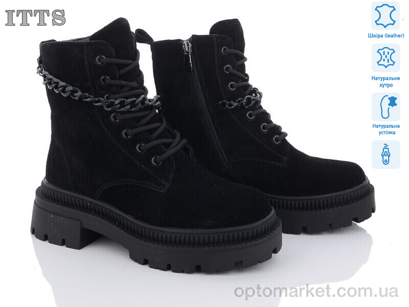 Купить Черевики жіночі AK718-1 ITTS чорний, фото 1