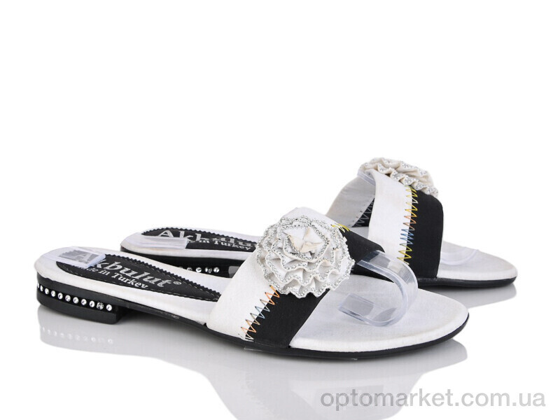 Купить Шльопанці жіночі АКБ040 квітка Selena білий, фото 1