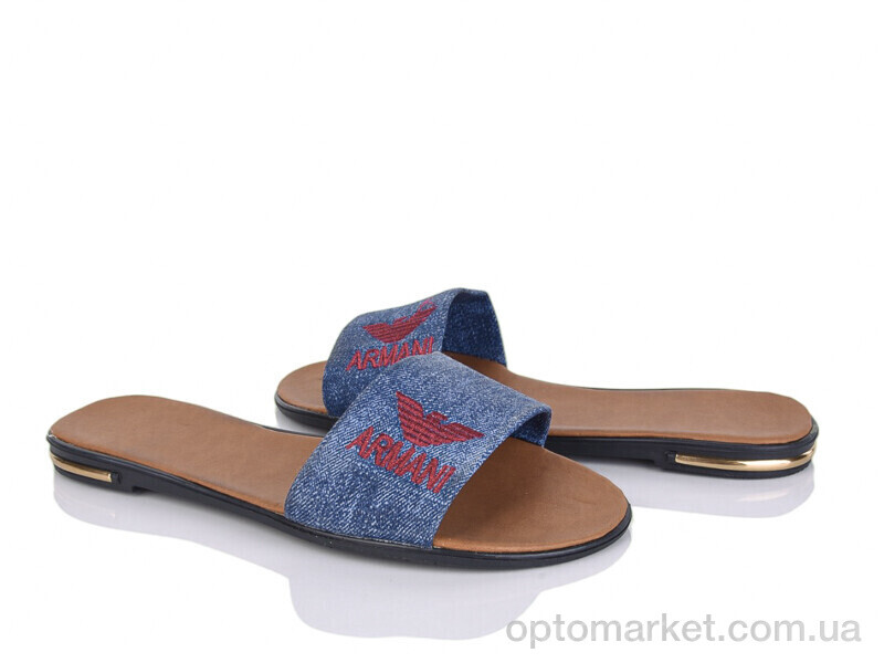 Купить Шльопанці жіночі ARMN джинс G.orgio Armani синій, фото 2