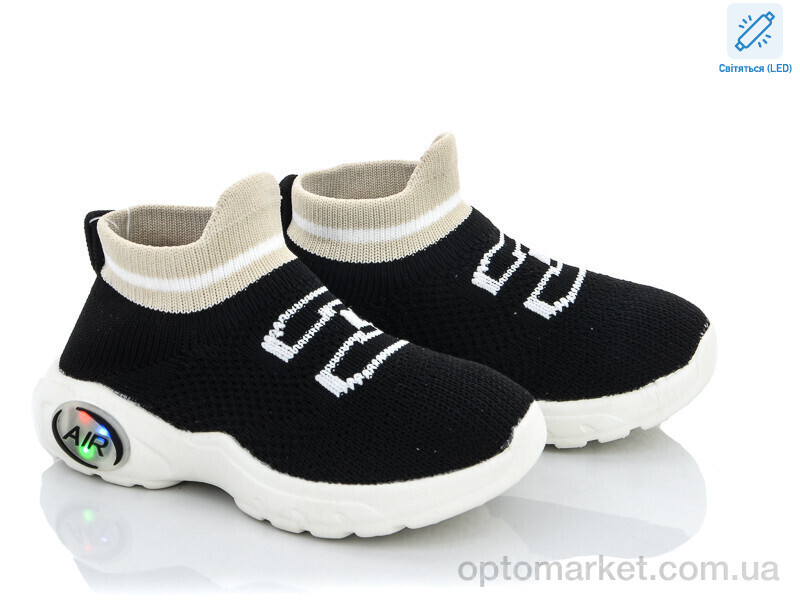 Купить Кросівки дитячі AW967 black LED Bimigi чорний, фото 1