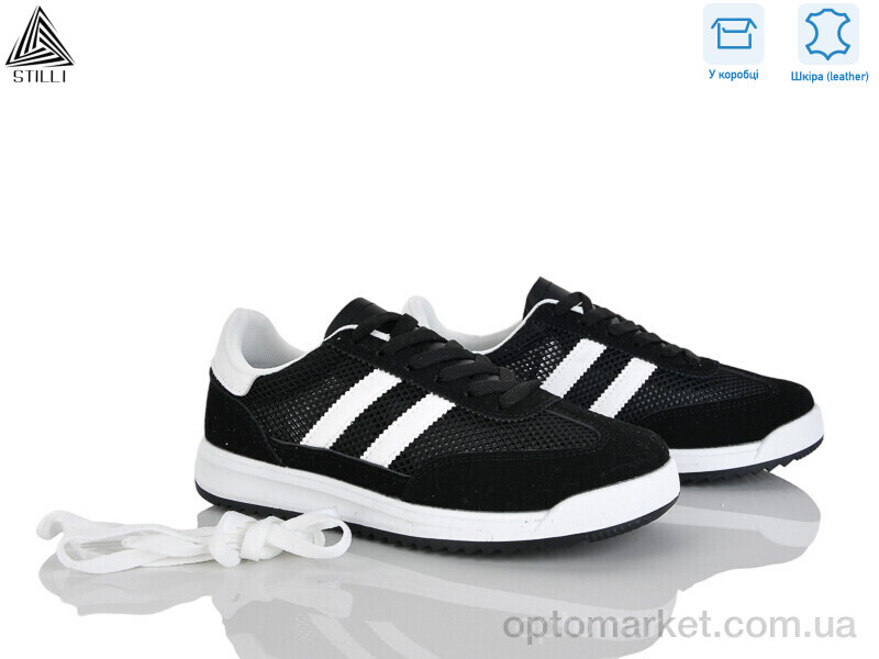 Купить Кросівки жіночі AX60-5 шкіра Stilli чорний, фото 1