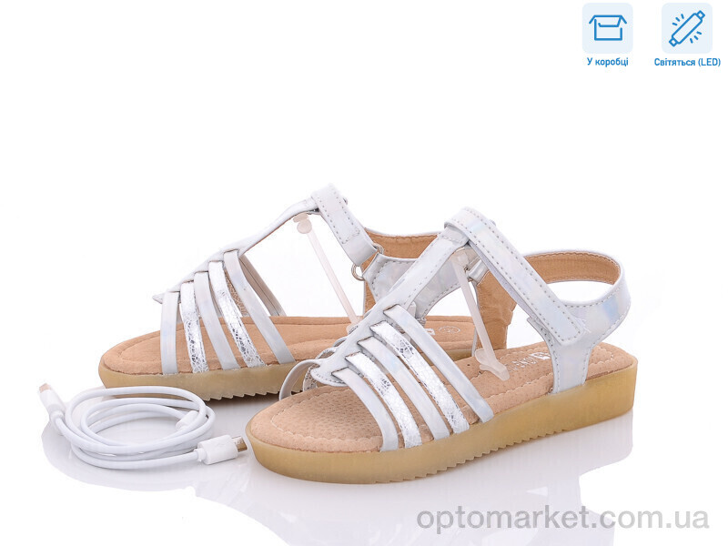 Купить Босоніжки дитячі B-9665-19 LED JongGolf срібний, фото 1