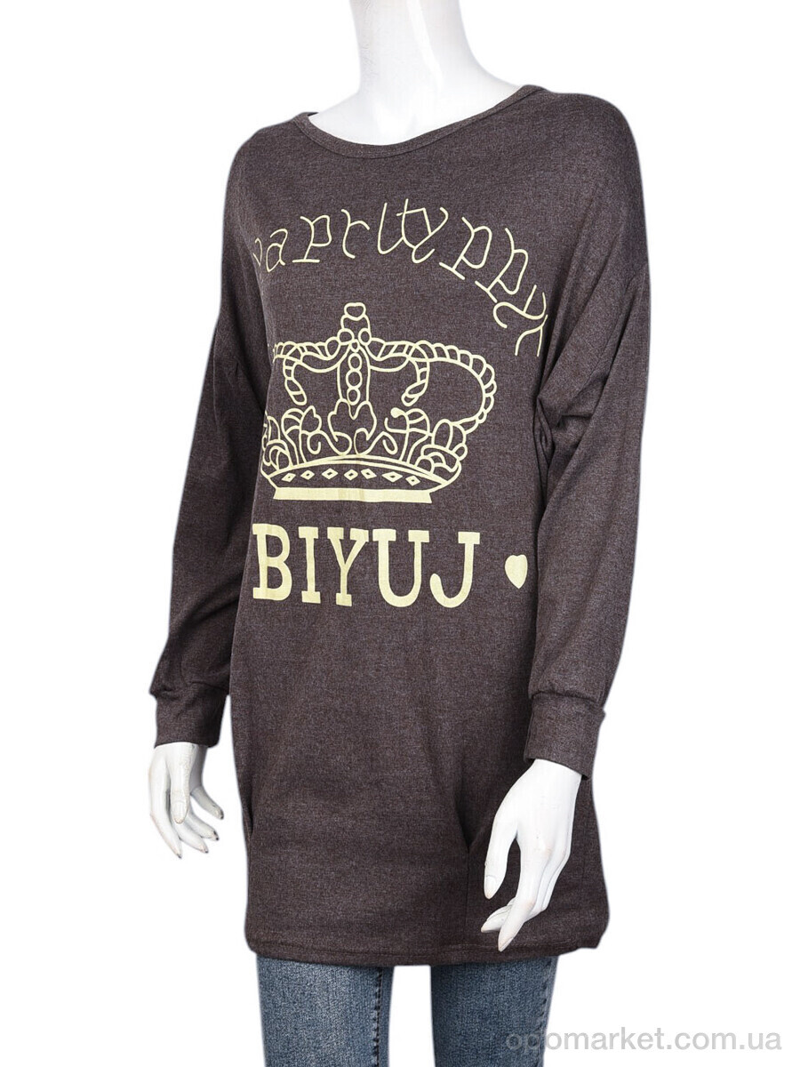 Купить Туніка жіночі B006-2 brown (10500) DuDuBoBo коричневий, фото 1