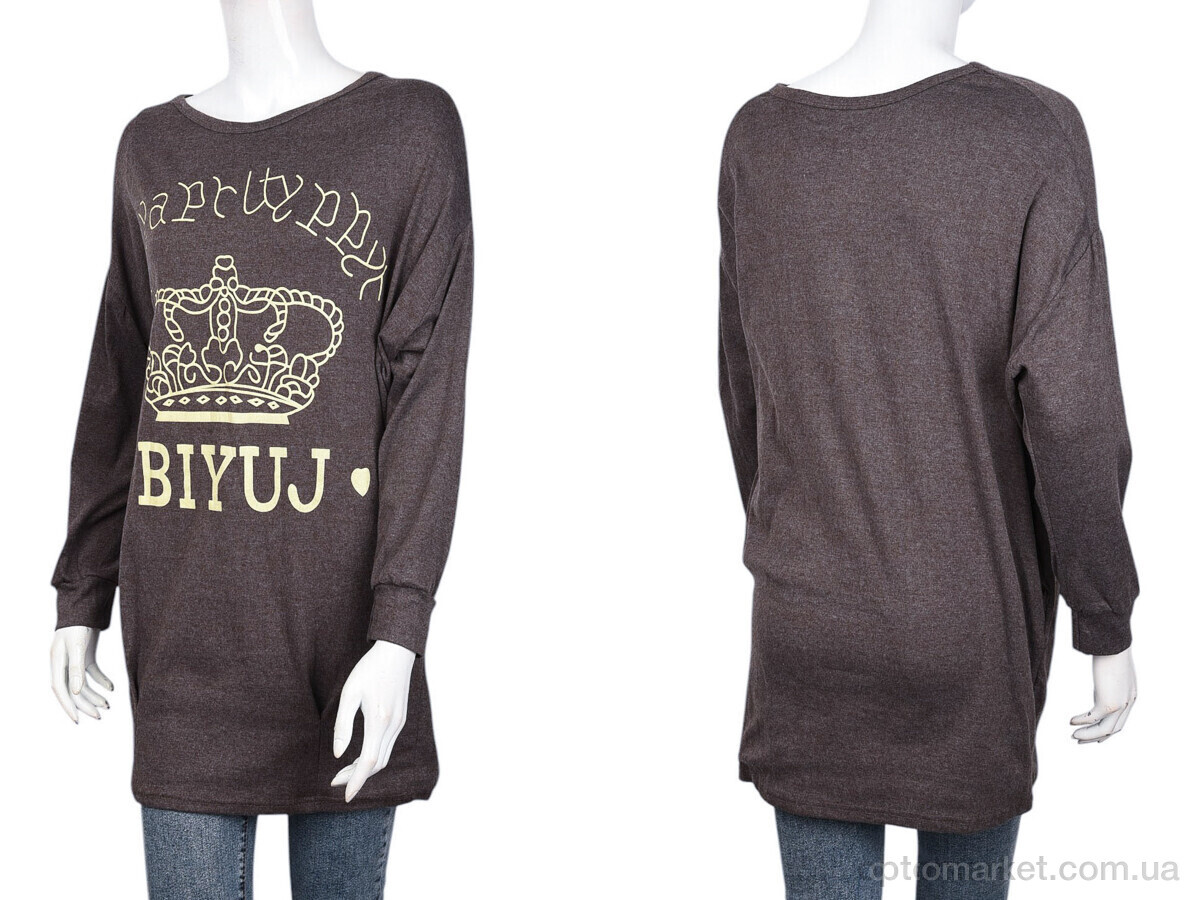Купить Туніка жіночі B006-2 brown (10500) DuDuBoBo коричневий, фото 3