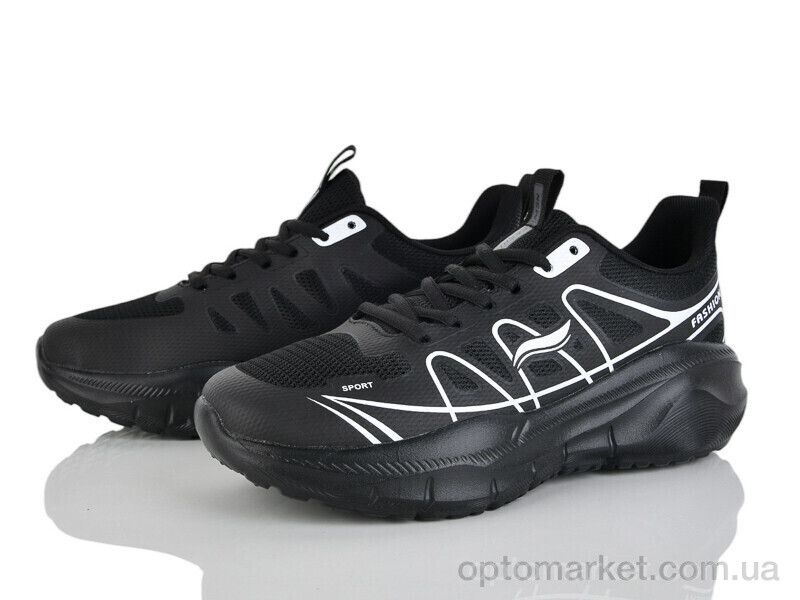 Купить Кросівки жіночі B0070-1 Runking чорний, фото 1