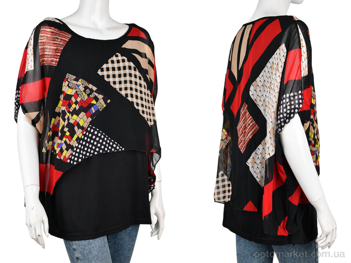 Купить Блуза жіночі B0106-1 (10898) red DuDuBoBo чорний, фото 3