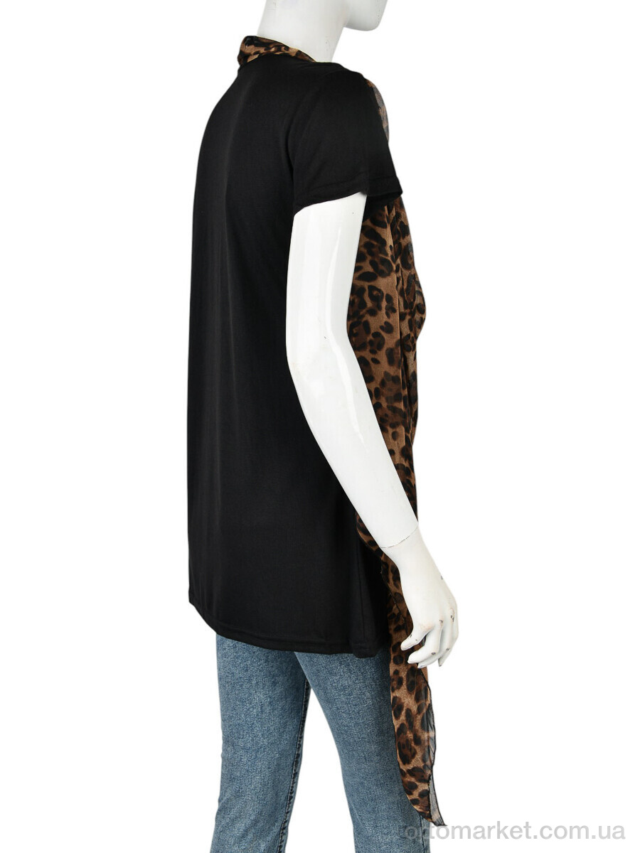 Купить Футболка жіночі B0106-10 (11304) black DuDuBoBo чорний, фото 2