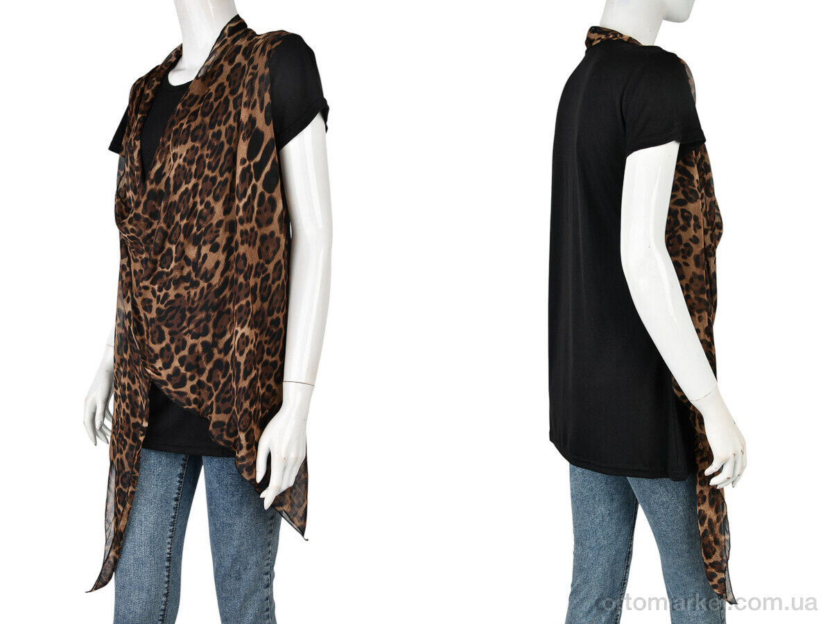 Купить Футболка жіночі B0106-10 (11304) black DuDuBoBo чорний, фото 3