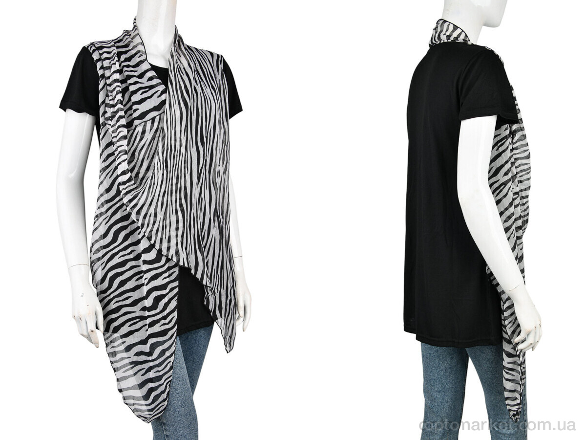 Купить Блуза жіночі B0106-6 (10903) white DuDuBoBo чорний, фото 3