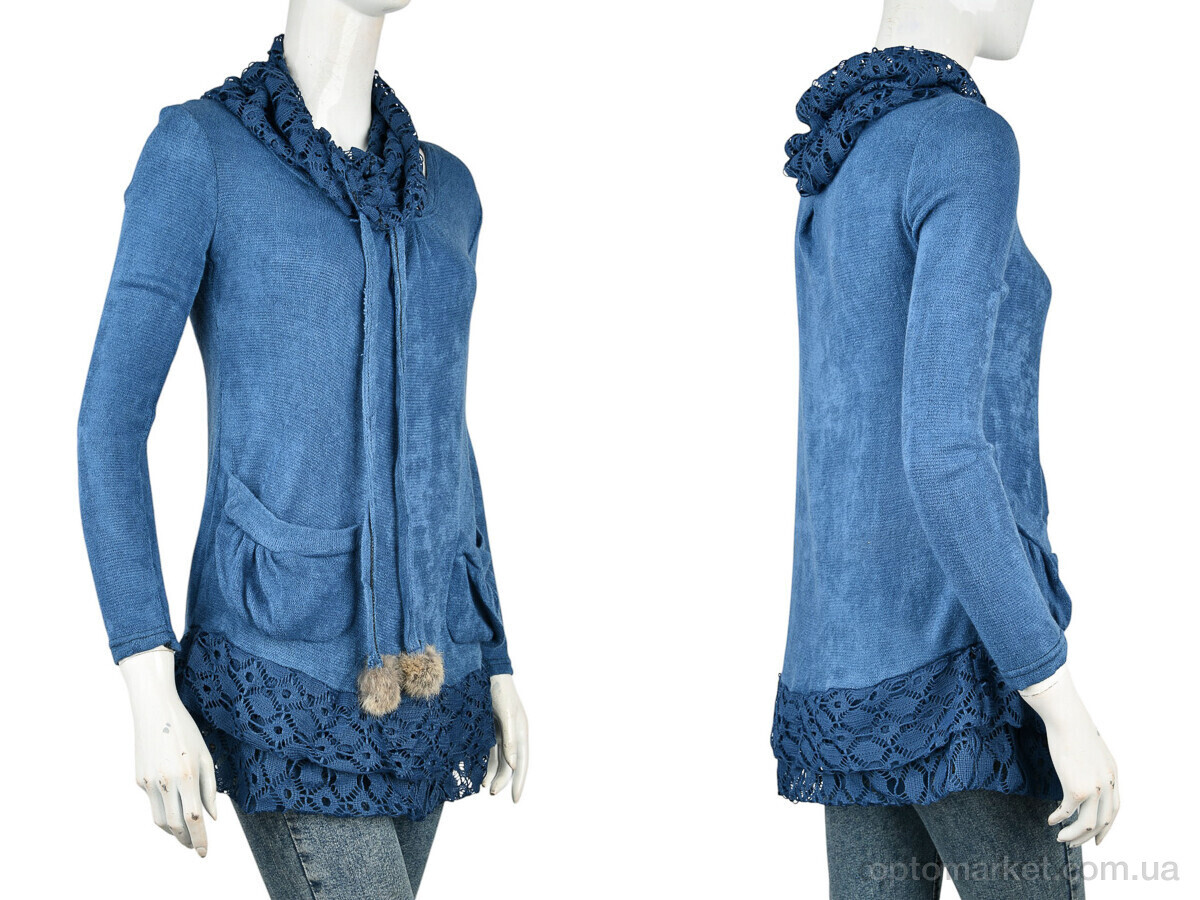 Купить Кофта жіночі B0122-1 (10984) blue DuDuBoBo синій, фото 3
