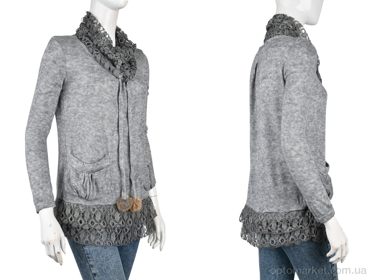 Купить Кофта жіночі B0122-2 (10985) grey DuDuBoBo сірий, фото 3