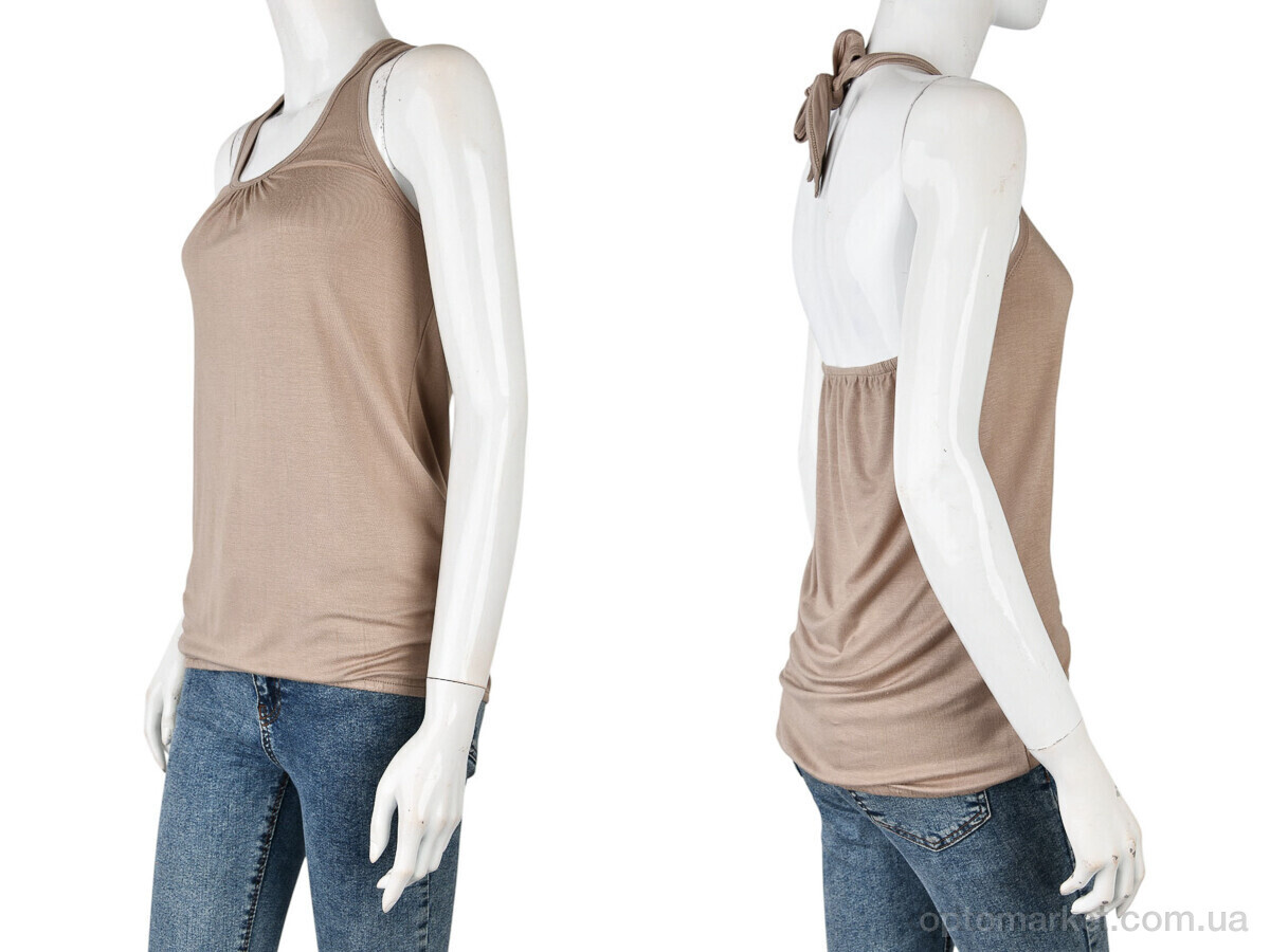 Купить Майка жіночі B0132-14 (11245) beige DuDuBoBo бежевий, фото 3