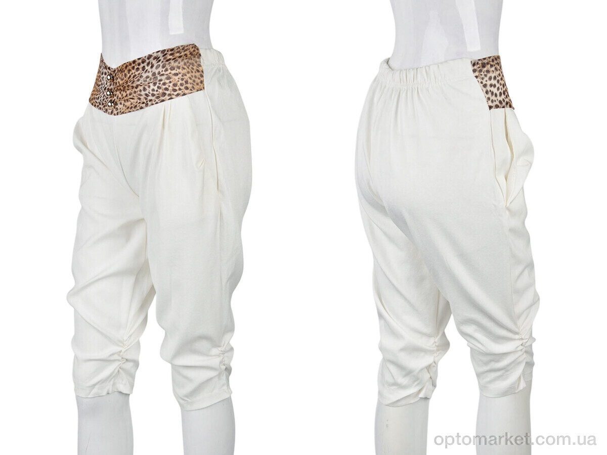 Купить Бриджі жіночі B0147-2 (11376) white DuDuBoBo білий, фото 3