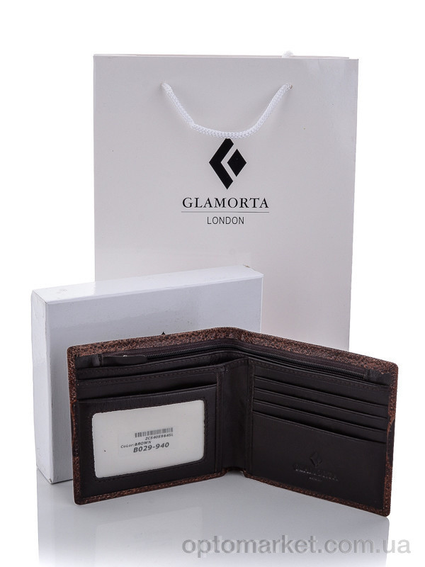 Купить Гаманець чоловічі B029-940 brown Glamorta коричневий, фото 3