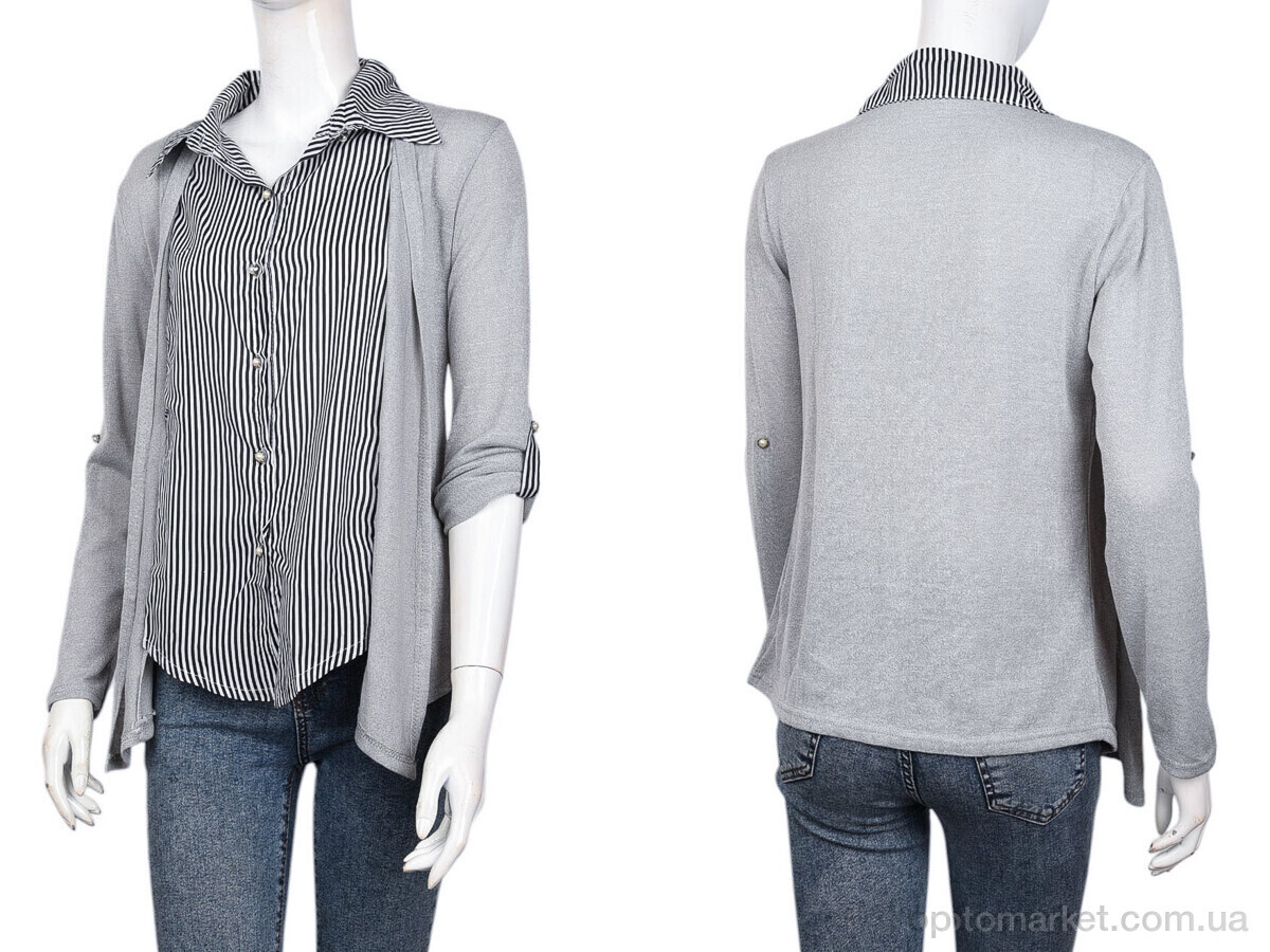 Купить Кофта жіночі B050-3 grey DuDuBoBo сірий, фото 5