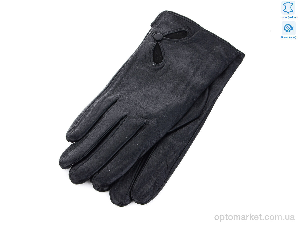 Купить Рукавички жіночі B0613Ж шкіра батал Королева чорний, фото 1