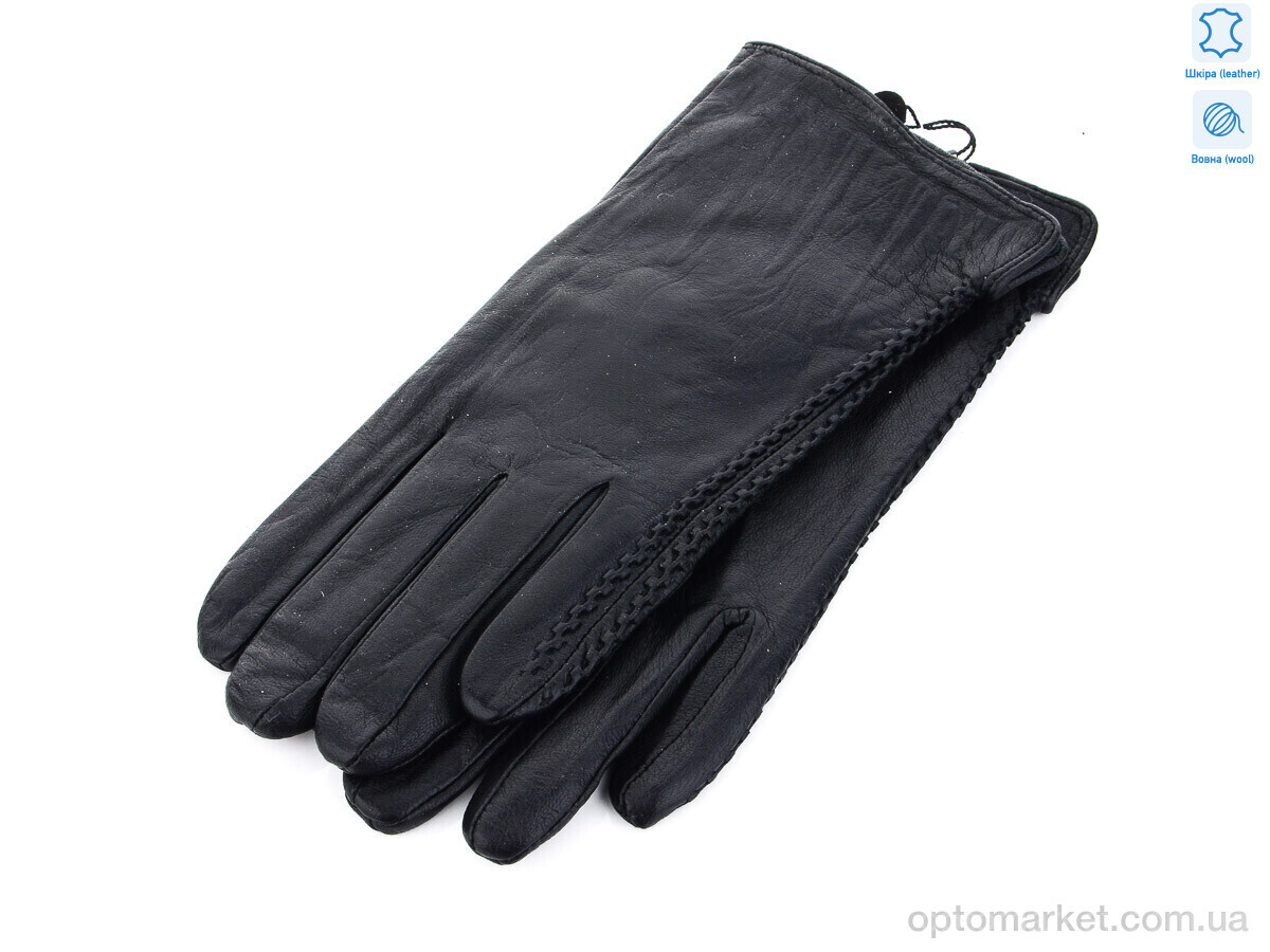 Купить Рукавички жіночі B0621Ж шкіра батал Королева чорний, фото 1