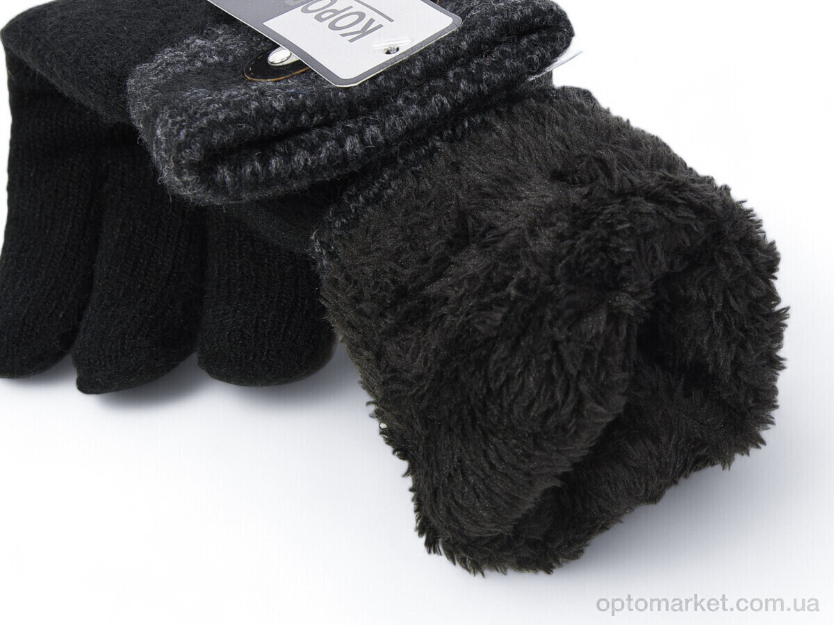Купить Рукавички чоловічі B1 black Королева чорний, фото 2