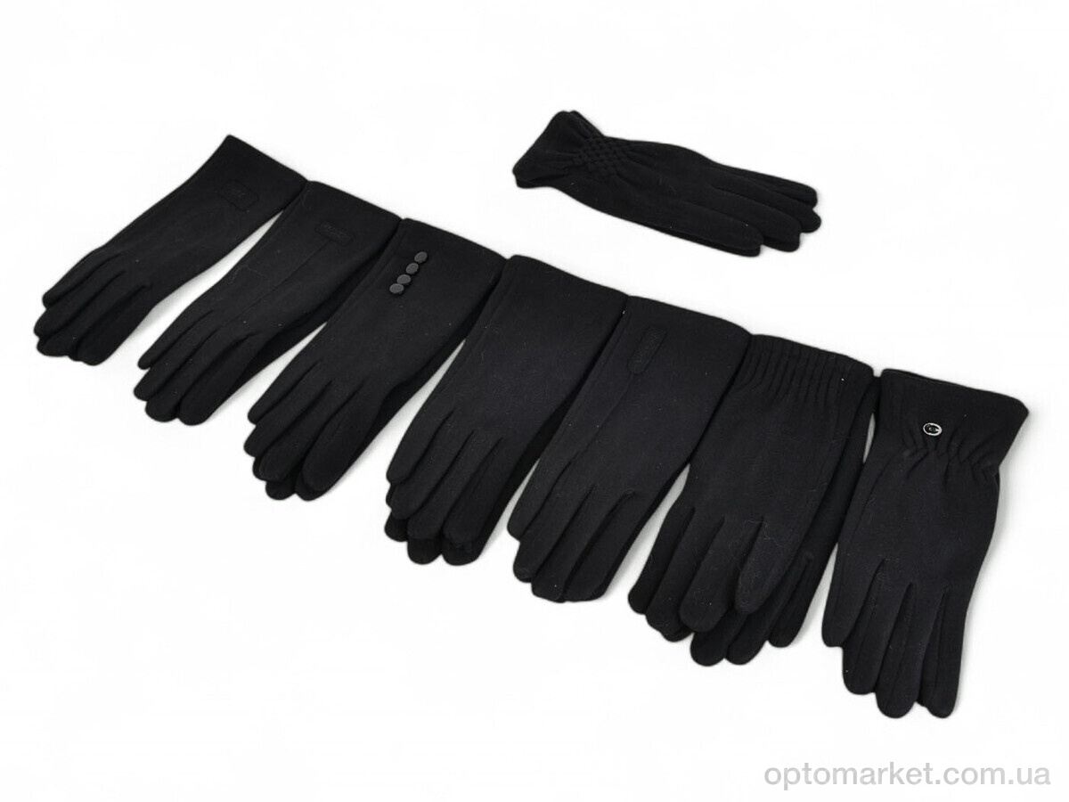 Купить Рукавички жіночі B11 mix Number one чорний, фото 1