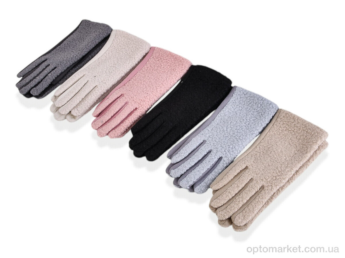 Купить Рукавички жіночі B18-71 (тедді-плюш) mix Number one мікс, фото 1
