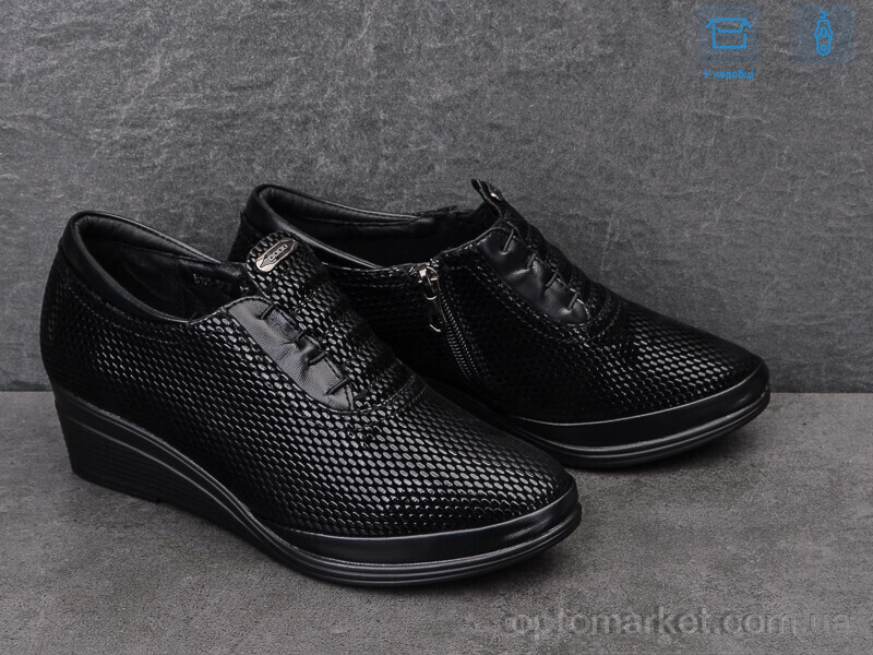 Купить Туфлі жіночі B193-373F Ducheng чорний, фото 2