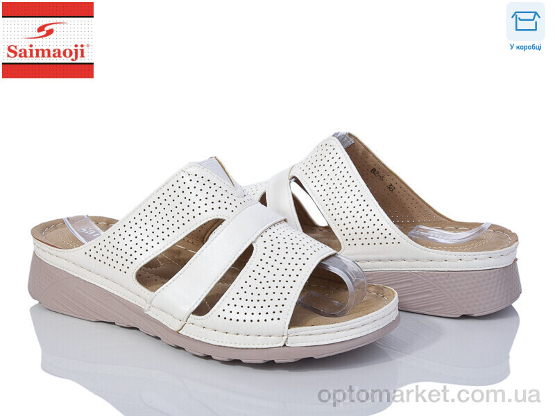 Купить Шльопанці жіночі B2-6 Saimaoji білий, фото 1