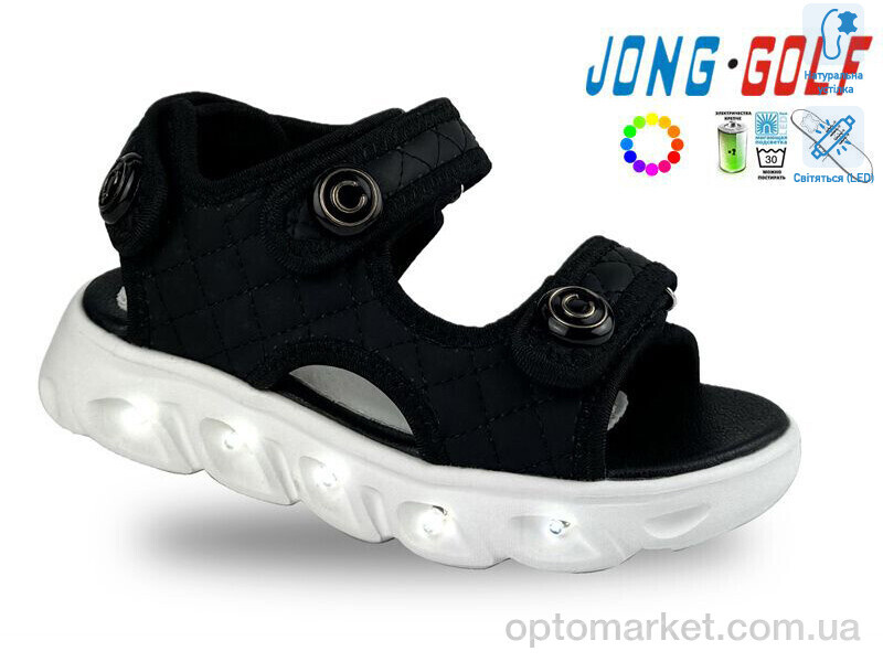 Купить Босоніжки дитячі B20442-0 LED JongGolf чорний, фото 1