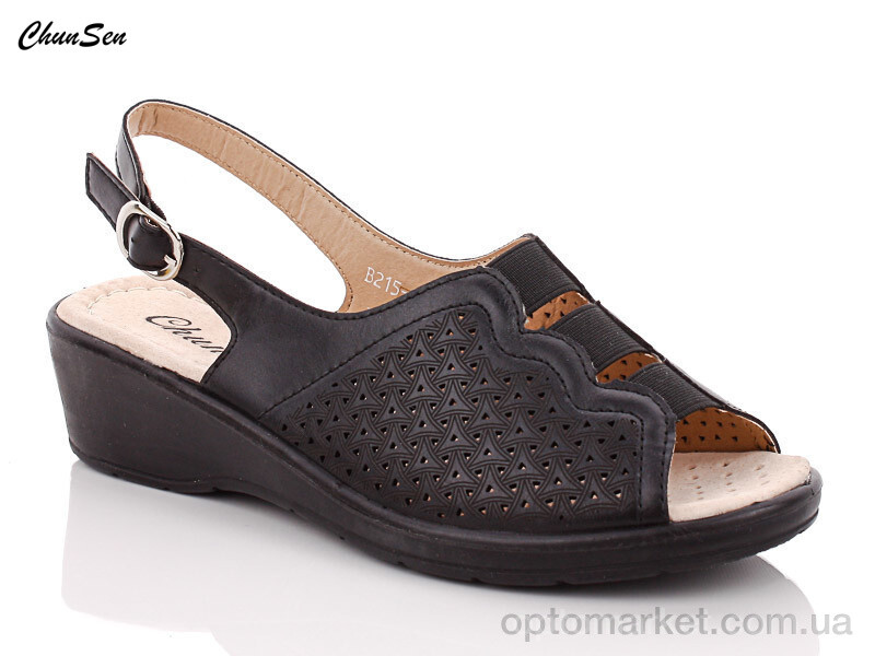 Купить Босоніжки жіночі B215-1 Chunsen чорний, фото 1