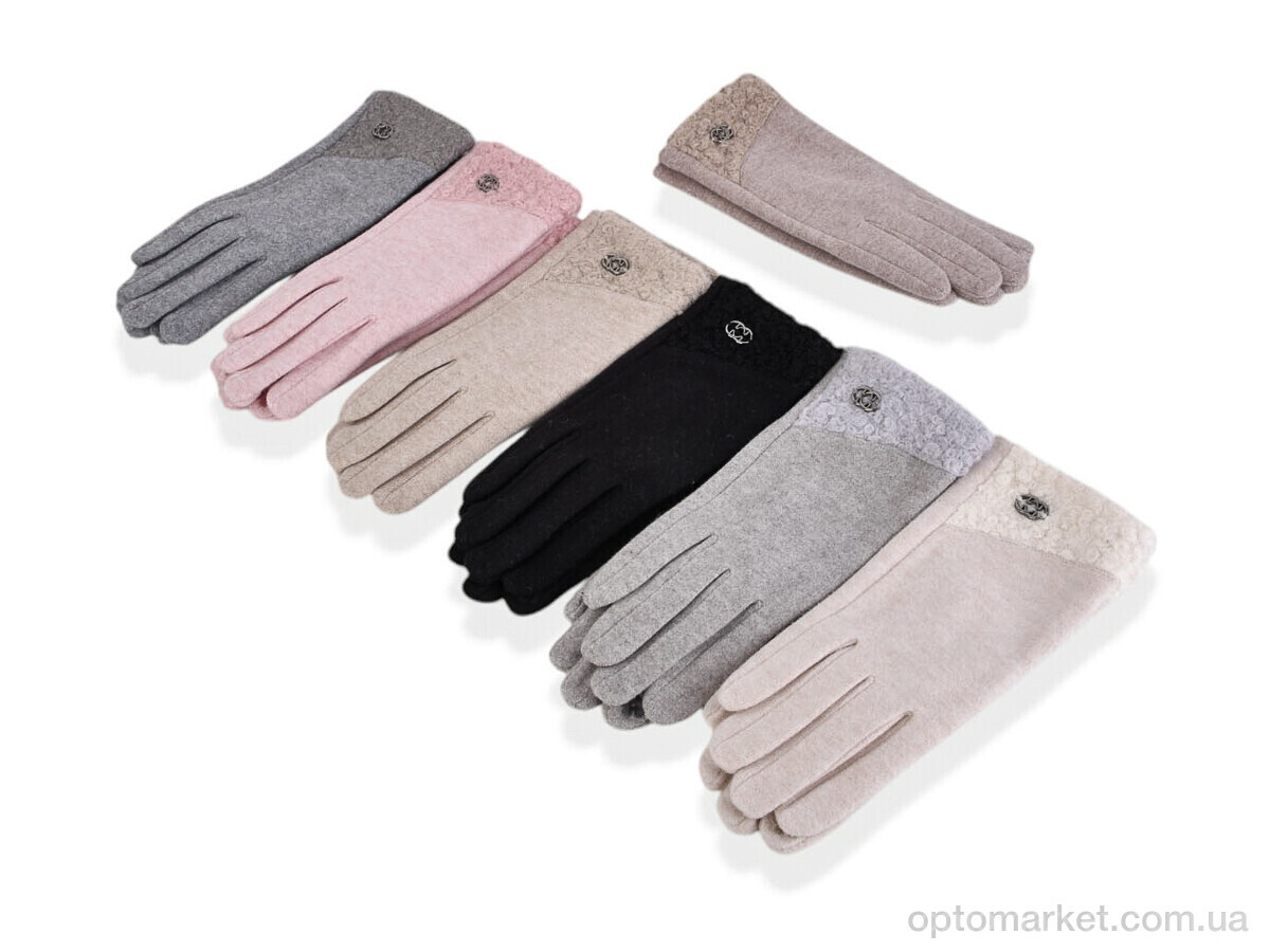 Купить Рукавички жіночі B32-31 (кашемір-тедді) mix Number one мікс, фото 1