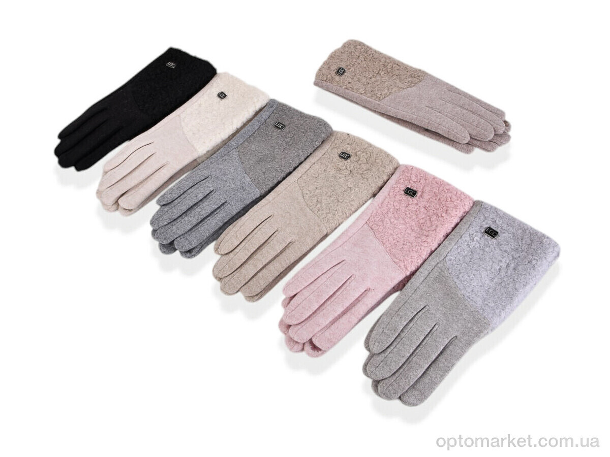 Купить Рукавички жіночі B32-33 (кашемір-тедді) mix Number one мікс, фото 1