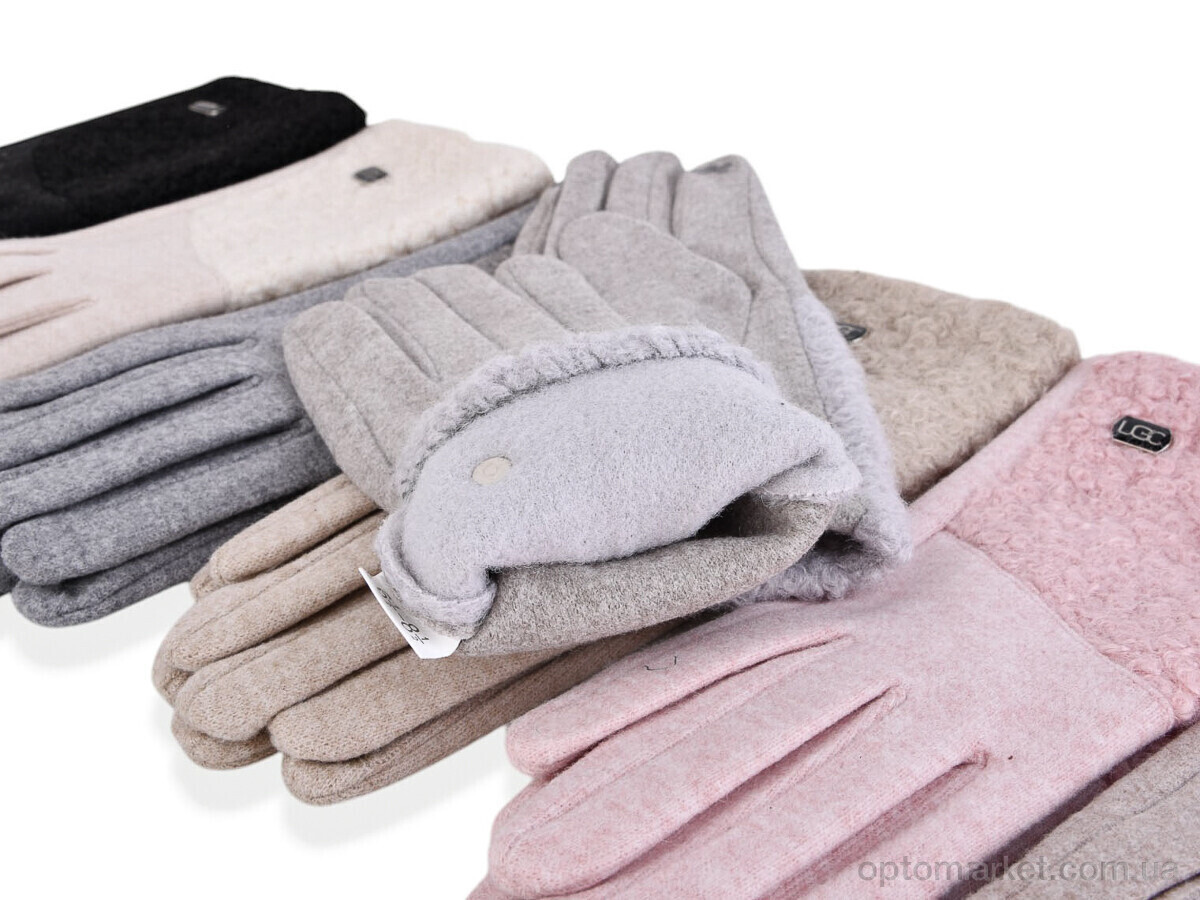 Купить Рукавички жіночі B32-33 (кашемір-тедді) mix Number one мікс, фото 2