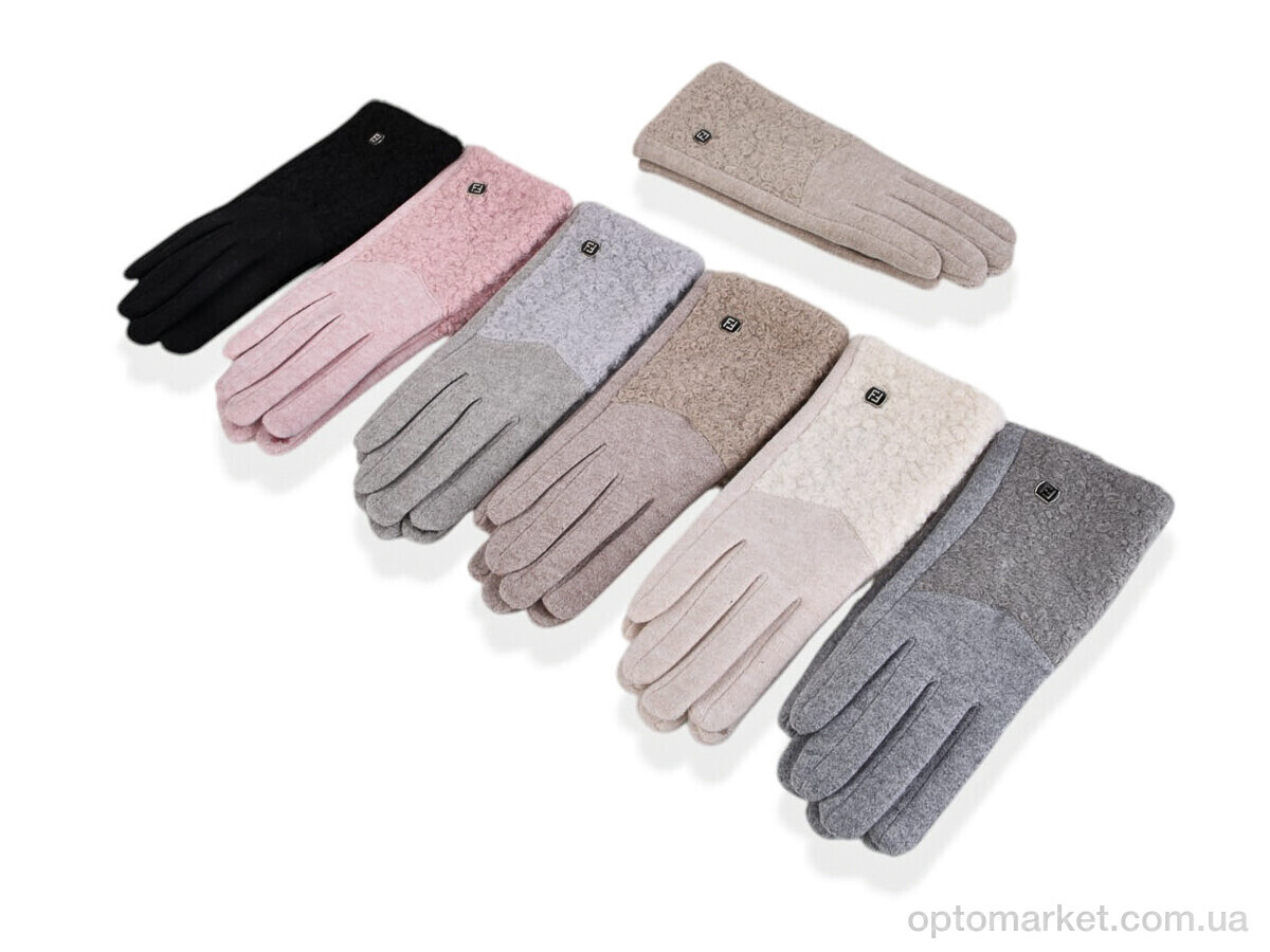 Купить Рукавички жіночі B32-38 (кашемір-тедді) mix Number one мікс, фото 1