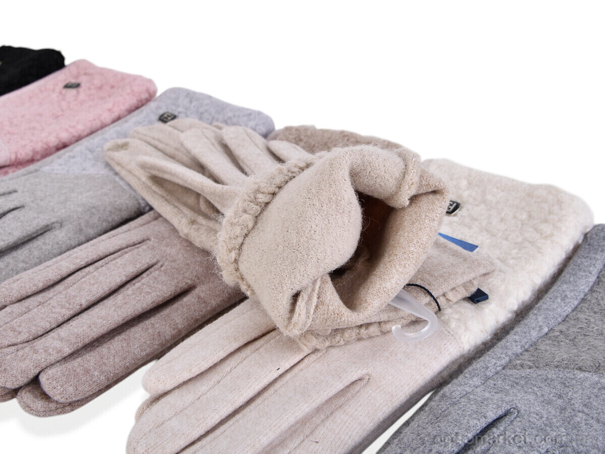 Купить Рукавички жіночі B32-38 (кашемір-тедді) mix Number one мікс, фото 2