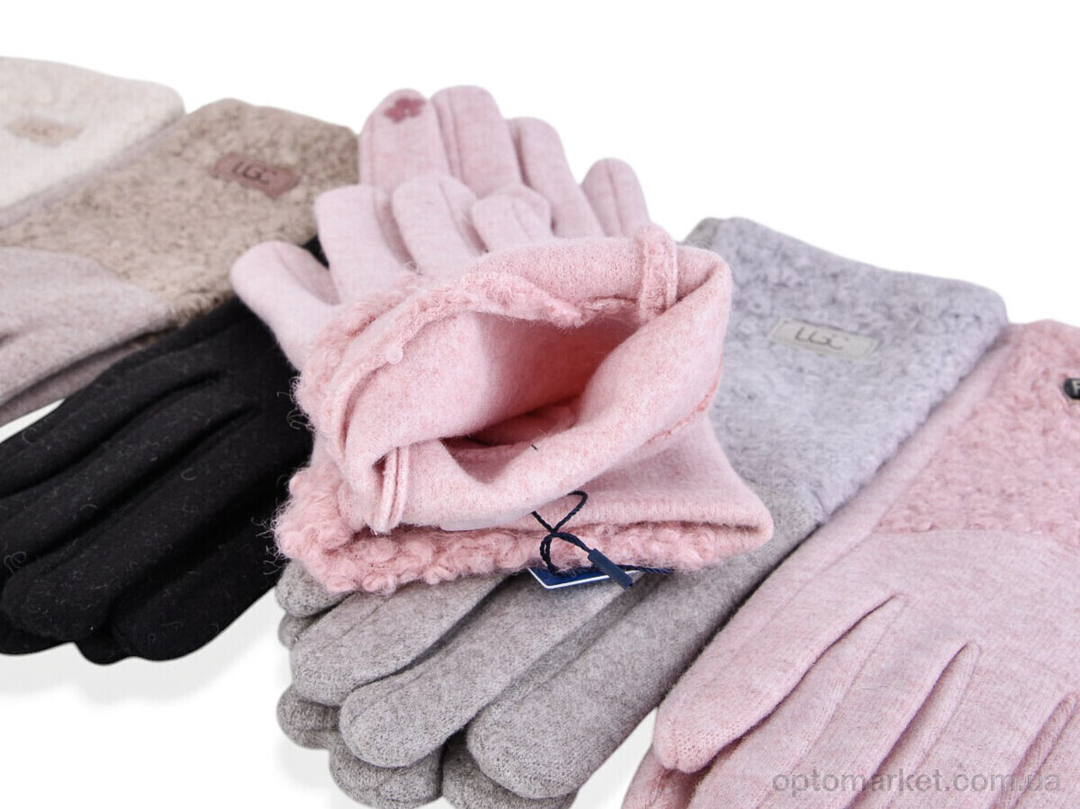 Купить Рукавички жіночі B32 (кашемір-тедді) mix Number one мікс, фото 2