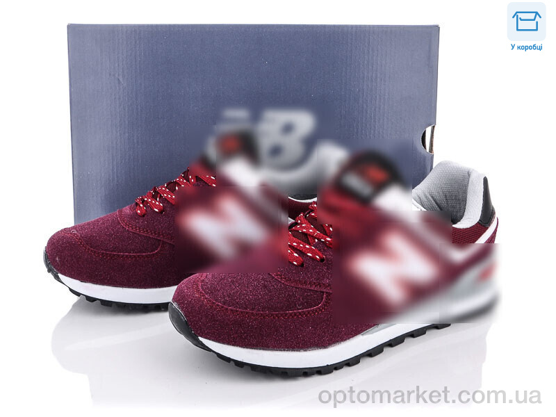 Купить Кросівки жіночі B3463-6 N.w balance бордовий, фото 1