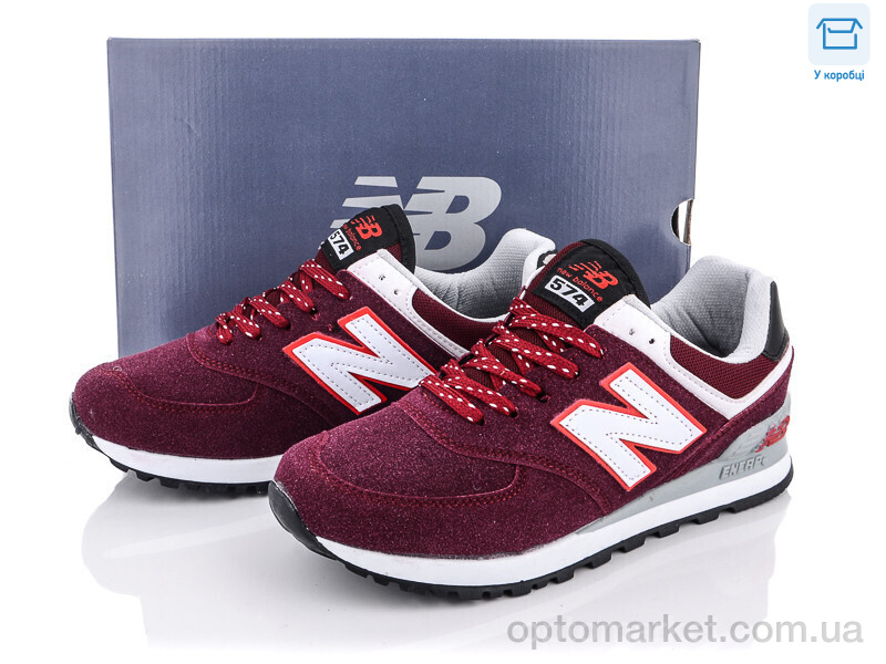 Купить Кросівки жіночі B3463-6 N.w balance бордовий, фото 2