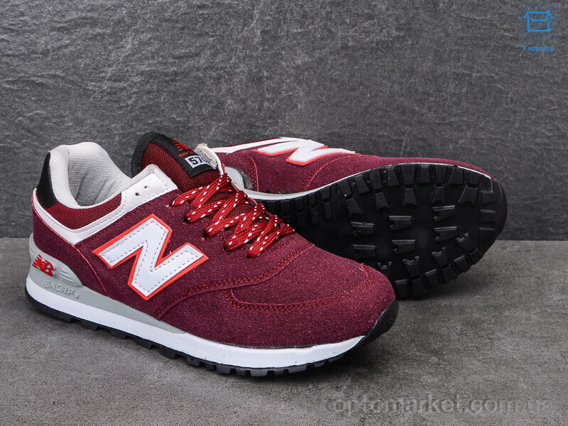 Купить Кросівки жіночі B3463-6 N.w balance бордовий, фото 3