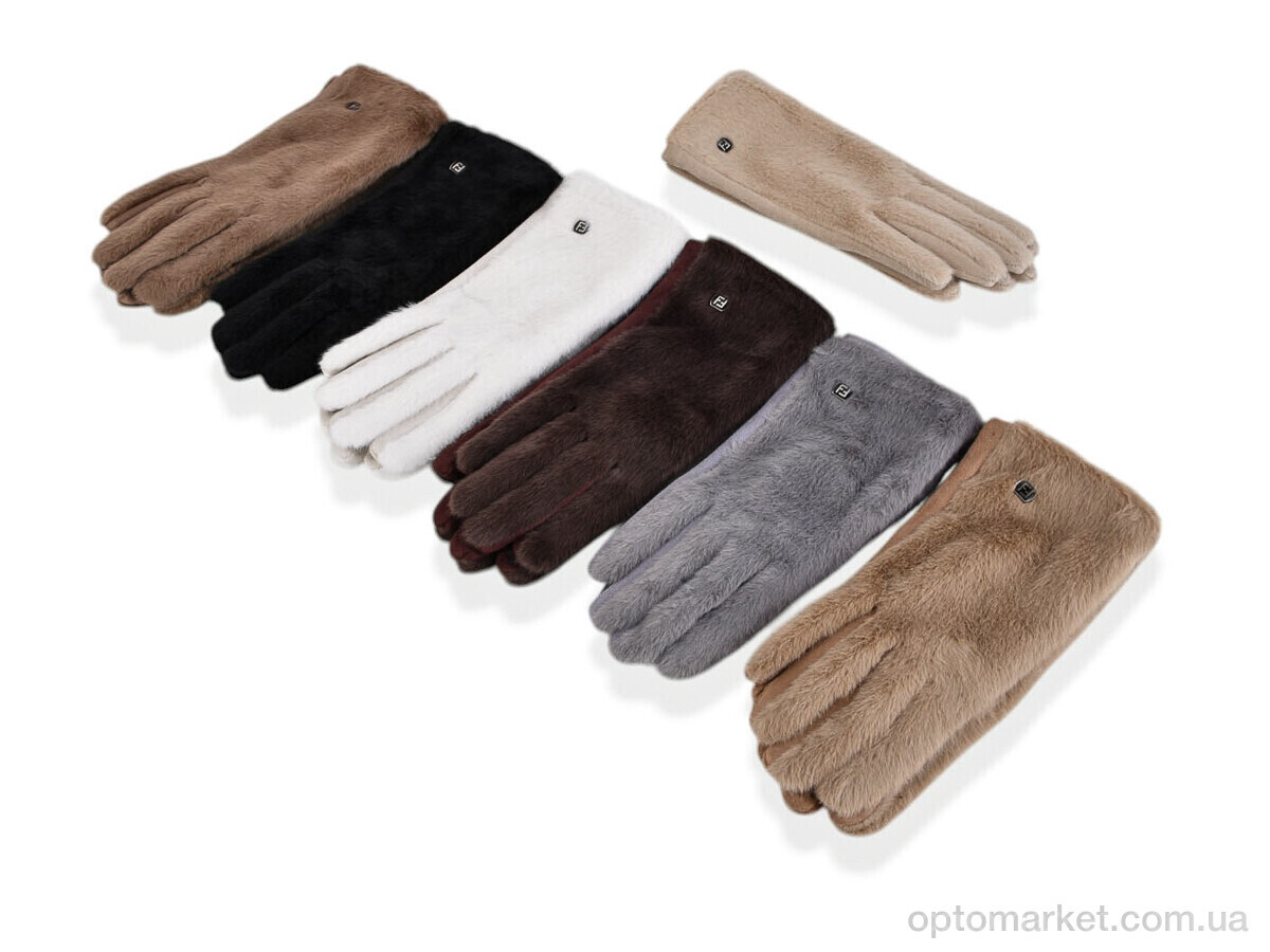 Купить Рукавички жіночі B35-31 (норка-замша) mix Number one мікс, фото 1