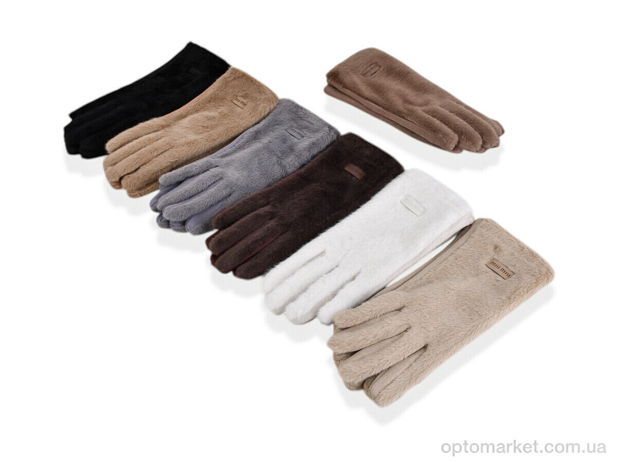 Купить Рукавички жіночі B35-51 (норка-замша) mix Number one мікс, фото 1