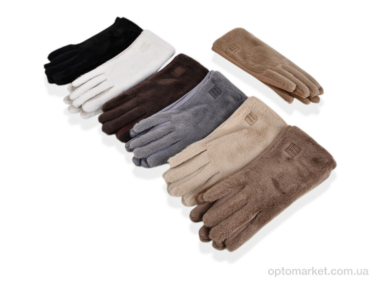 Купить Рукавички жіночі B35-52 (норка-замша) mix Number one мікс, фото 1