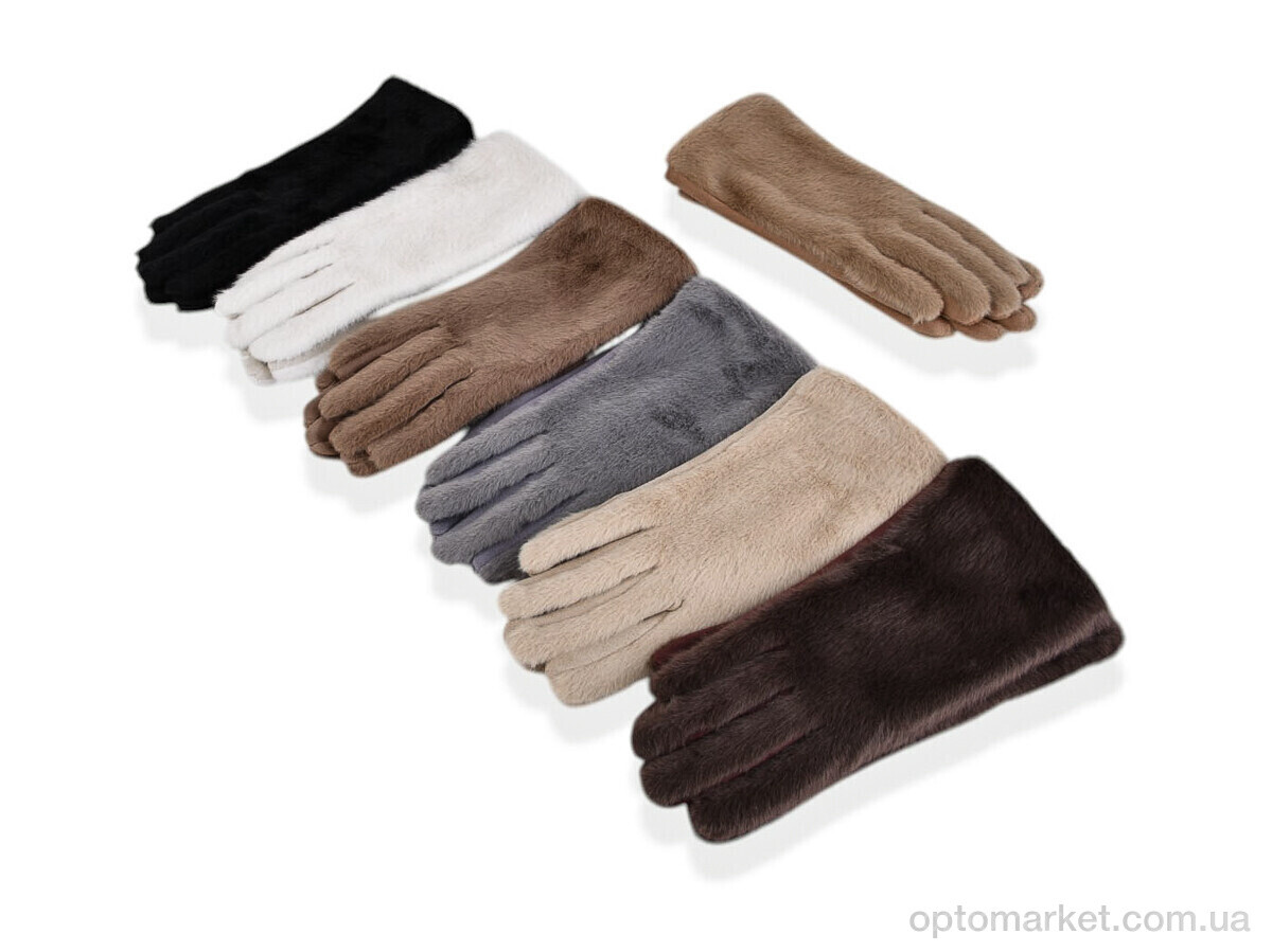 Купить Рукавички жіночі B35-71 (норка-замша) mix Number one мікс, фото 1