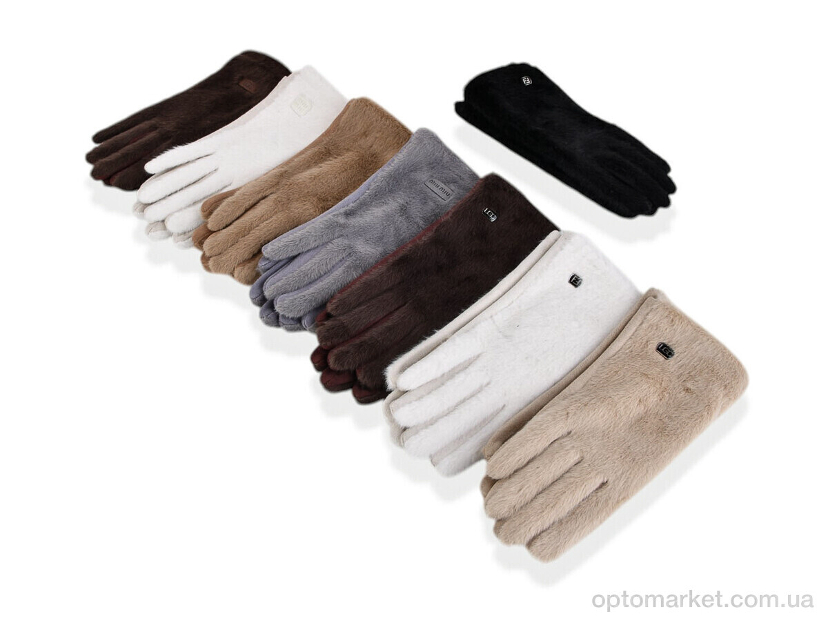 Купить Рукавички жіночі B35 (норка-замша) mix Number one мікс, фото 1