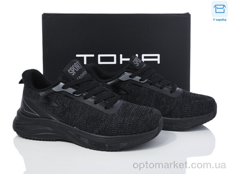 Купить Кросівки жіночі B5061 black TOHA чорний, фото 1