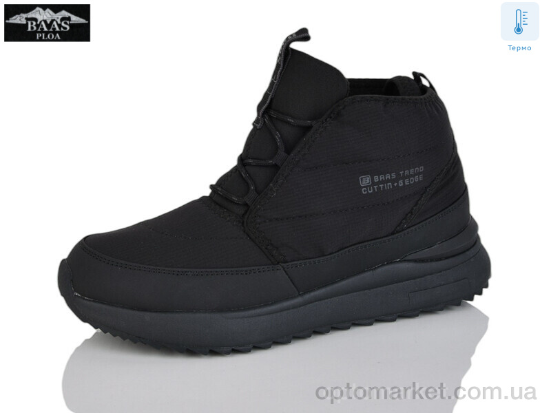 Купить Черевики унісекс B5248-1C термо Baas чорний, фото 1