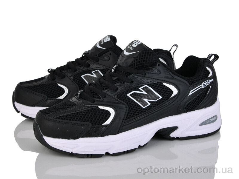 Купить Кросівки жіночі B530-7 N.w balance чорний, фото 2