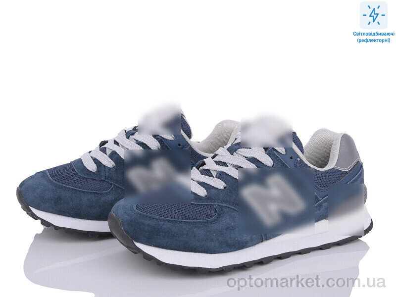 Купить Кросівки жіночі B573-4 світловідбивач N.w balance синій, фото 1